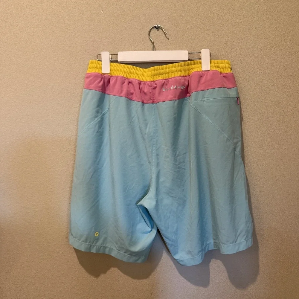 Birddogs Mens Bathing Suit Swim Shorts Board‎ Shorts XXL Long Blue Pink Yellow